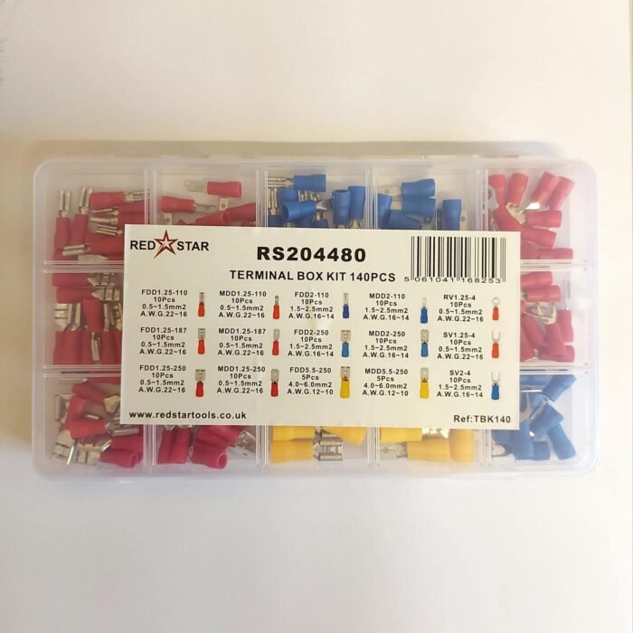 140PCS Electrical Terminal Box Kit